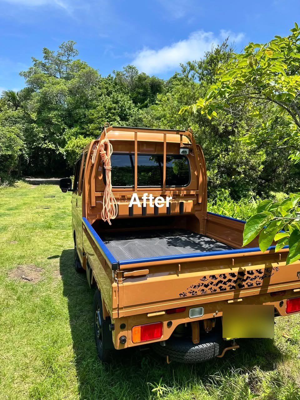 スーパーキャリイのカスタム その3|荷台にロープを積んで走る 写真2